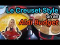 Easy affordable meals in awesome affordable cookware  aldi crofton enameled cast iron recipes