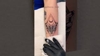 Geometric Moth Tattoo #fyp #tattoovideo