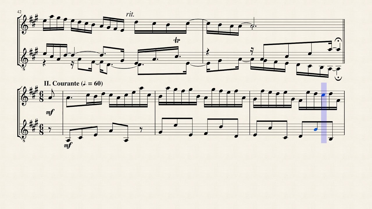 Partita in A Major (HWV 454 No. 29) for Oboe & Guitar - YouTube