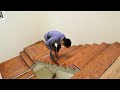 Amazing Skills Woodworking Extremely High Technical | Build Curved Wooden Stair Railing Hand-Crafted