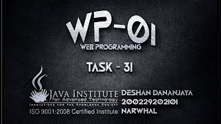 Famous Web Project Task 31 | Web Programming 01 | Java Institute | 1st Year | Semester 01 Net Worth