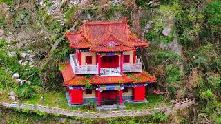[4K空拍]花蓮0403地震，連續颱風過後，長春祠，太魯閣國家公園，Taroko National Park，After the typhoon and earthquake. #taroko