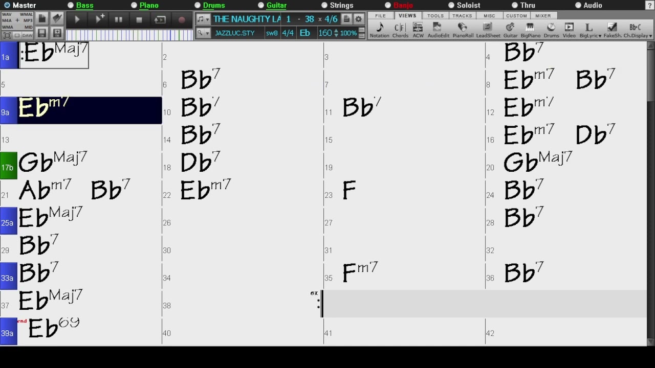 BACKING TRACK - THE NAUGHTY LADY OF SHADY LANE (Roy Bennett) (Eb) 160 BPM SWING