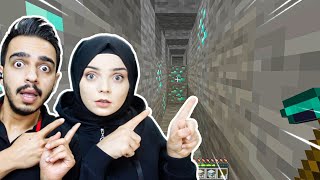 1 SAAT ELMAS İÇİN DÜZ KAZDIK  MİNECRAFT 9.Bölüm