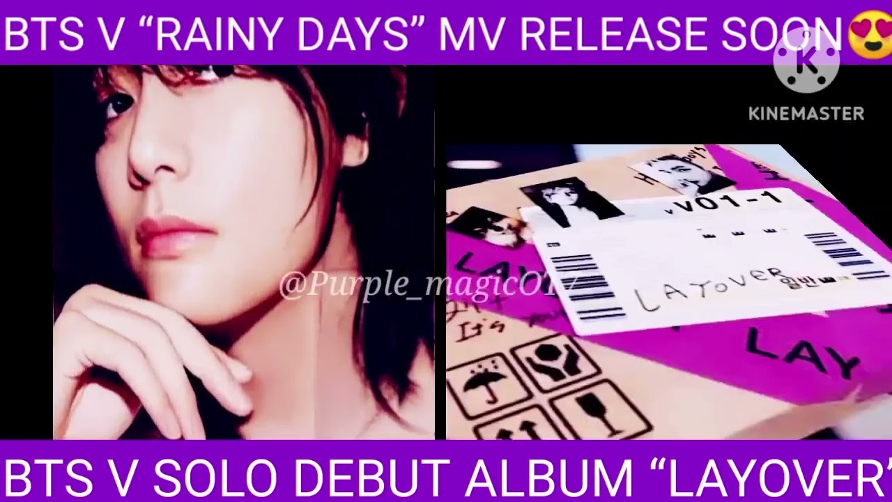 Korean News  BTS' V New Song Rainy Day From The Album Layover Out