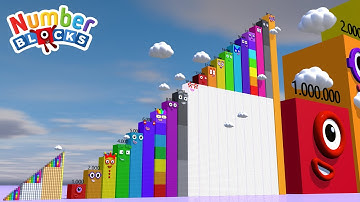 Looking for Numberblocks Step Squad 1 vs 30 to 10 MILLION Standing Tall Numbers Patterns