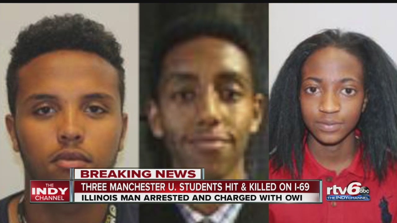 Three Manchester University students hit and killed on I-69; man arrested