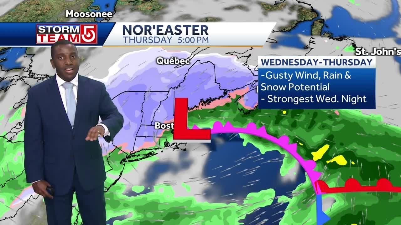 Video: Nor'easter to bring rain, strong winds, snow to Mass. this week ...