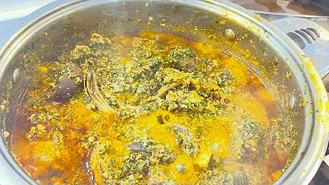 Cook Egusi (Ikon ) soup with me 