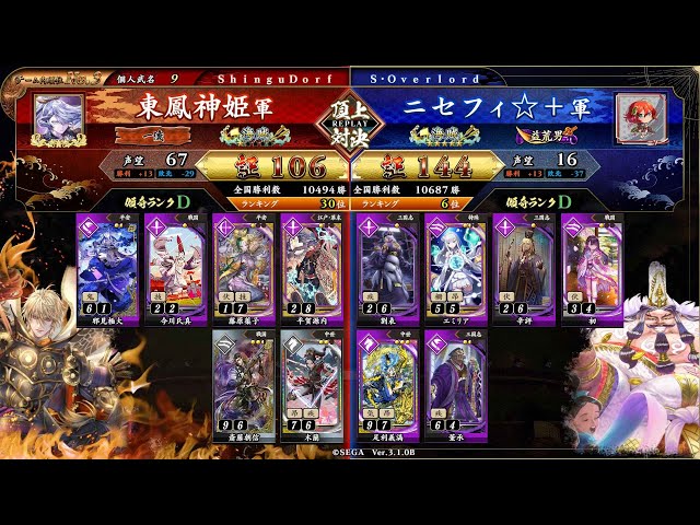 英傑大戦 頂上対決【2026/01/13】東鳳神姫 VS ニセフィ☆＋ - YouTube