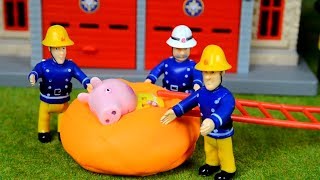 Play Doh Fireman Sam And Peppa Pig Videos Fire Engine Fire Station Firemantv