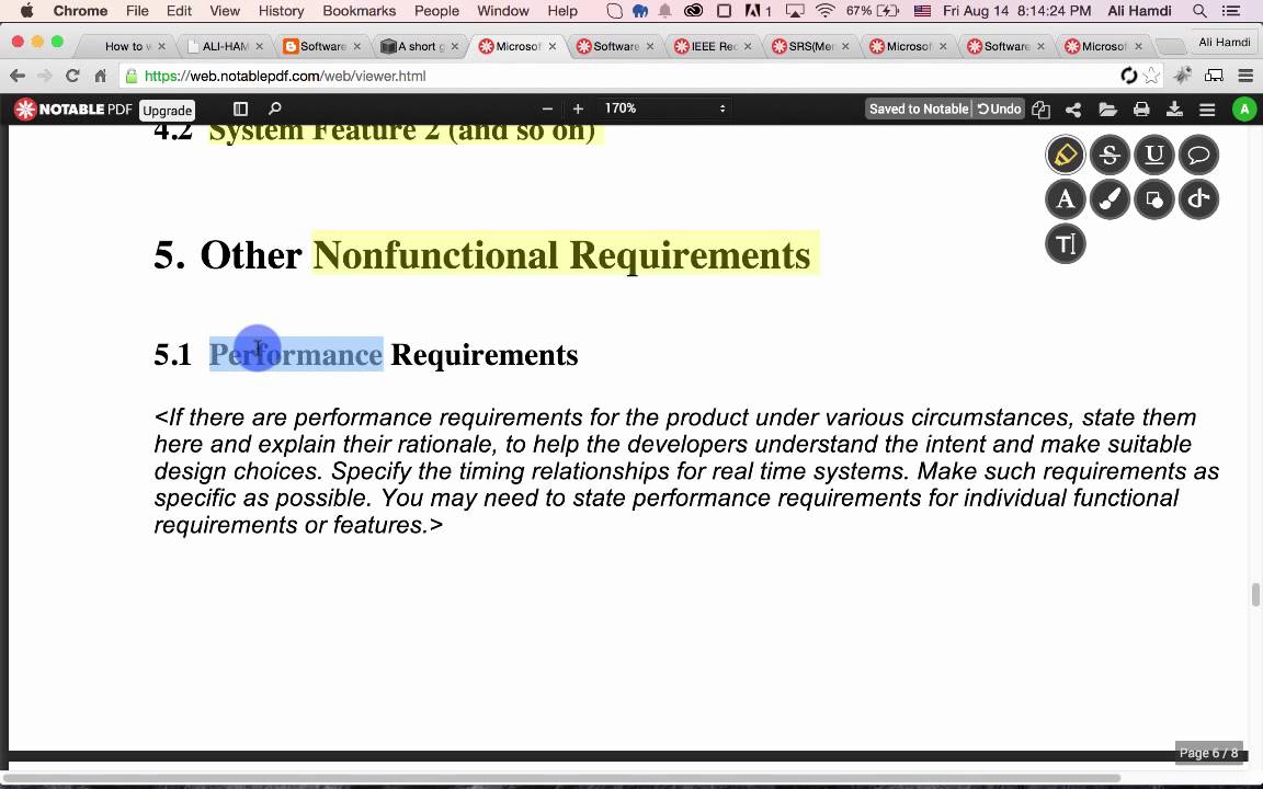 3 SRS document P#2 التعرف على الوثيقة جزء:٢