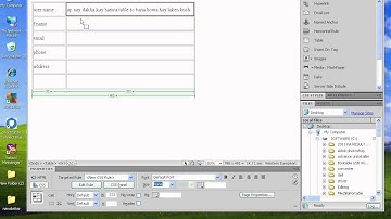 html basic urdu video table create in dreamweaver Part 9