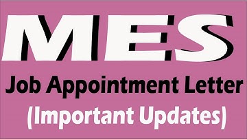 MES Appointment Letter (Updates) | MES LDC UDC Jobs Letter | MUST WATCH