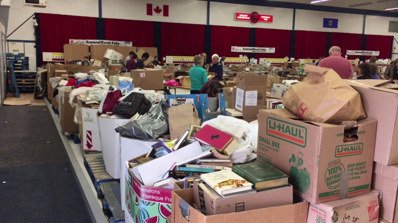 The CBC Calgary Reads Big Book Sale Weekend Book Collection YouTube