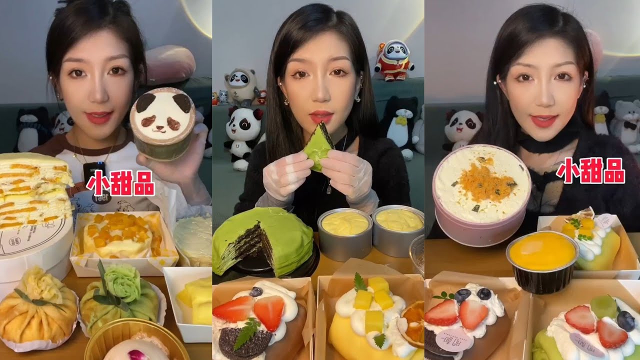 ASMR Eating Cake 🤤🎂 Cream chocolate 🍫 Dessert 🎂 Tiramisu Caramel #chocolatecake #tiramisu #lavacake 