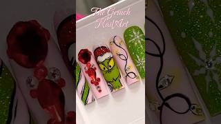 #grinch #nailart #easynailartdesignsforbeginners #christmas #tutorial #nailtutorial #shorts #short