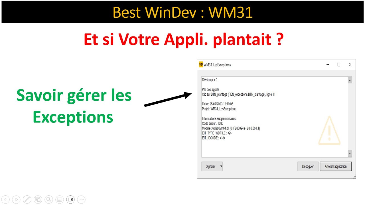 Et si votre Appli. plante ?