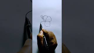 How to draw rose flower easy drawing #art #shorts #drawing #viral #satisfying #@rongchitroo