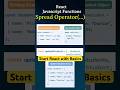 React Javascript Functions &amp; Spread Operator Explained! #reactshorts