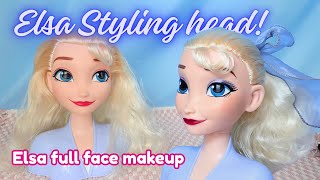 💄 Elsa Styling Head Everyday Makeup & Hair Look 👑✨