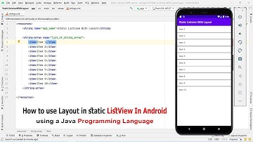 How to create static List-View In 📱 Android Studio 📱 Using a Java Programming Language