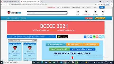 BCECE 2021 Free Mock Test Series, eBook, Printed Material, Important Questions, Update Syllabus