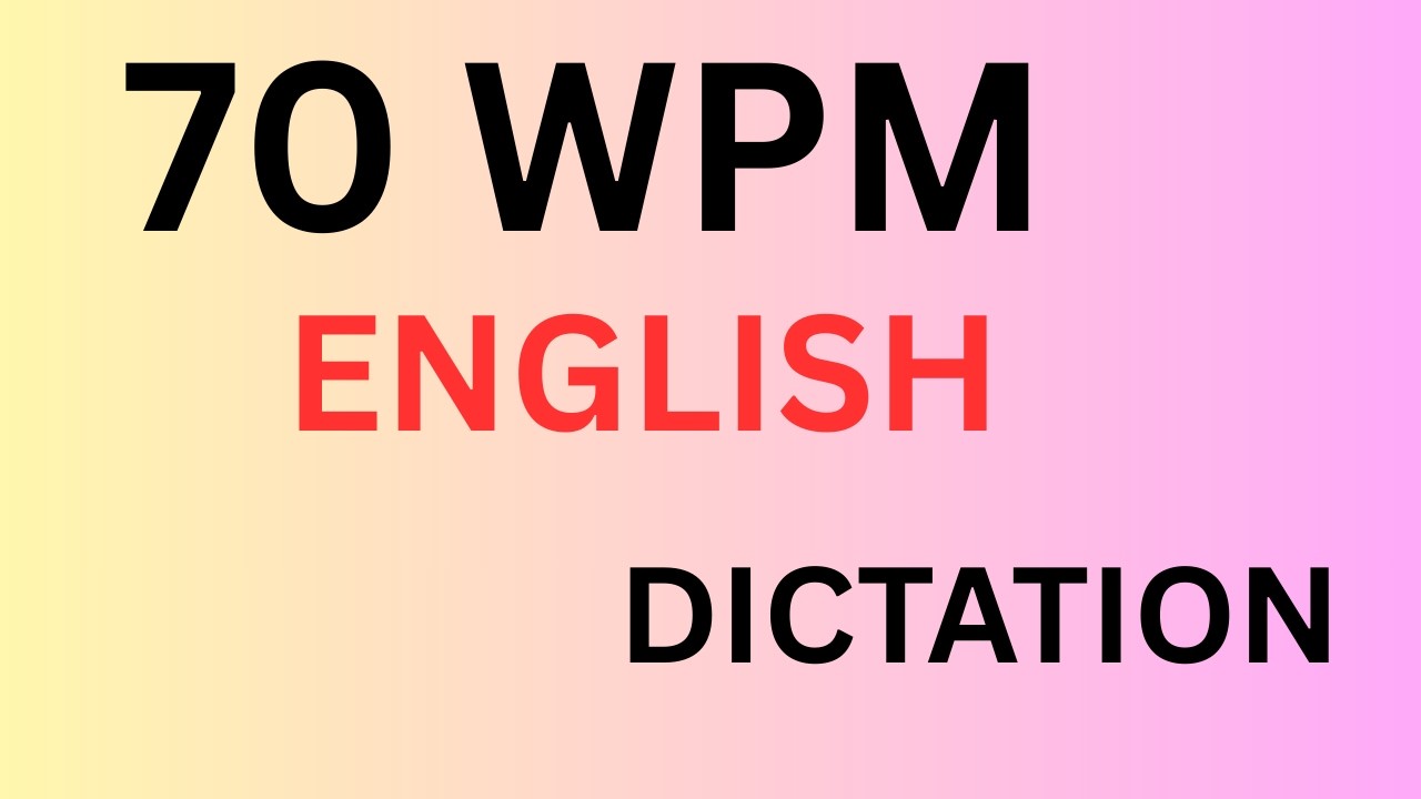 70 WPM English Steno Dictation | progressive shorthand dictation 70 wpm in English