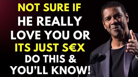 Try this method, and you’ll clearly feel when he’s thinking about you | Carl x Denzel Washington