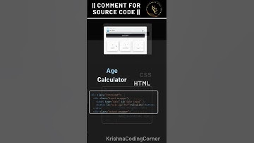 Age Calculator || HTML CSS JS ||  #coding#htmlcss #shortstutorial