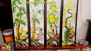 Tranh tứ quý tùng cúc trúc mai, mua tranh giá gốc tại xưởng LH 0964455796