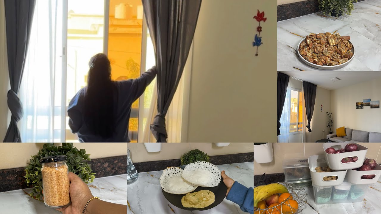 How I store the veggies🧅🫜🌿|Homemade Dates Powder|Breakfast Appam -Easy egg curry😋|plants care