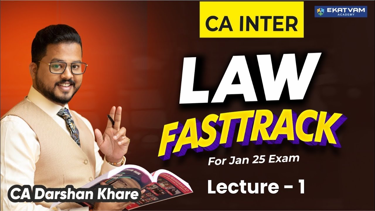 Demo Lec 1: Basic of law | CA Inter Law Free Fastrack Lec For Sep 24 ...