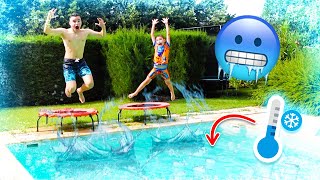 LE DERNIER À SAUTER DANS LA PISCINE FROIDE A PERDU !