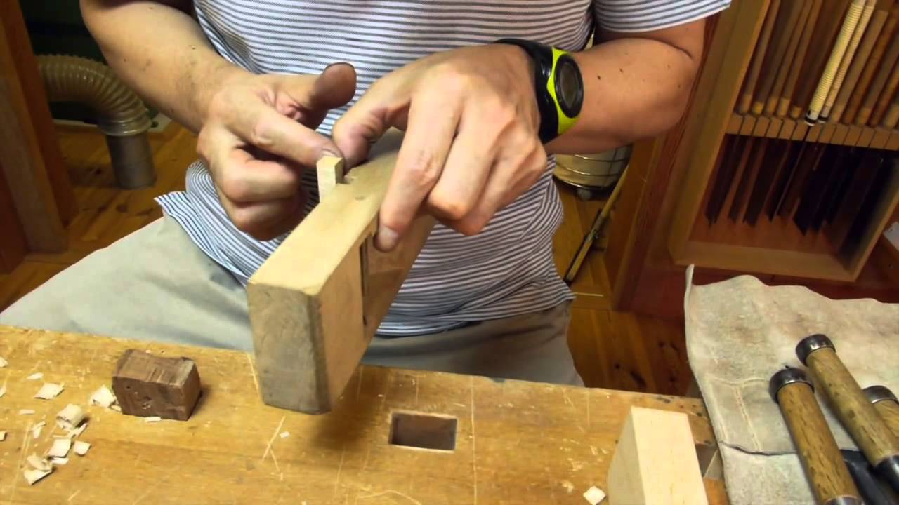 鉋台のセッティングとメンテナンス 6/6 (刃口を埋める Fill the mouth of the blade）