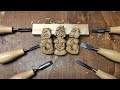 Режу Дуб китайскими резцами. Фигурки для брелков. Oak carving by Chinese chisels
