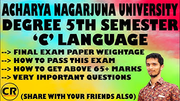 DEGREE 5TH SEMESTER ACHARYA NAGARJUNA UNIVERSITY 