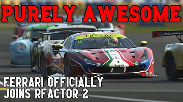 RELEASED!! Ferrari Joins rFactor 2 - 488 GTE Test at Le Mans