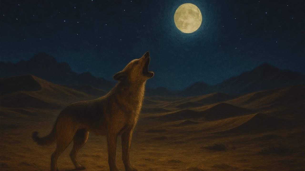 Dog Barking at Night | Desert Ambience for Sleep & Focus