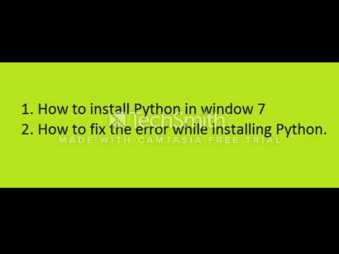 how to install python idle on windows 7 & fix the error [Hindi]