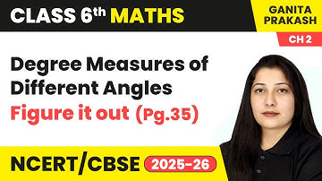 Degree Measures of Different Angles, Figure it out(Pg 35) - Lines & Angles | Class 6 Maths Chapter 2