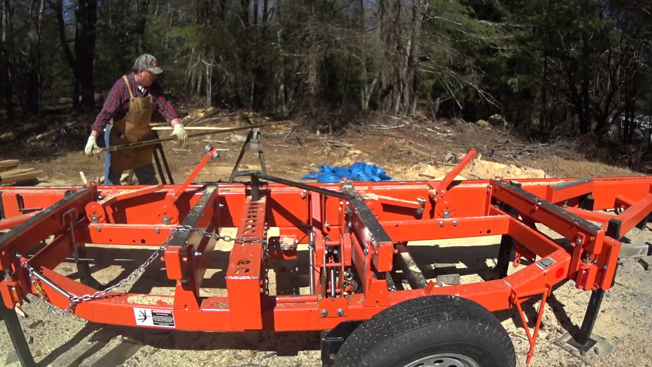 Woodmizer LT40 Sawmill edging boards YouTube
