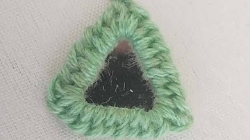 Triangle mirror work tutorial/Shisha work design/Hand embroidery mirrorwork design 😍