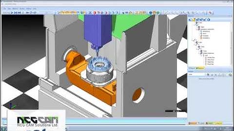 NCG CAM v10   Demonstrating 3 axis Machine Tool Simulation