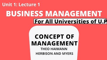 Lecture 1 on business management || principles of business management || bcom, bba,