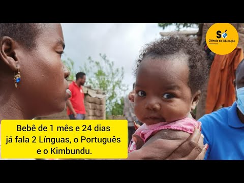 Conheça o Bebê de 1 mês e 24 dias já fala 2 Línguas, o Português e o Kimbundu.