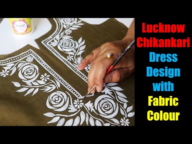 lucknow dress design Lucknow Chikankari Kurta / Light Orange /liner included / in US