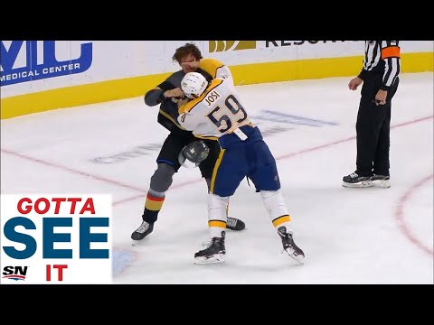 GOTTA SEE IT: Mark Stone Drops Roman Josi With Just One Punch