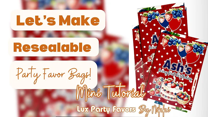 🎉Party Favor Magic: Easy DIY Resealable Bags for Every Celebration! 
