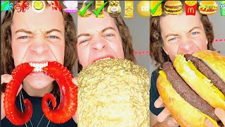 تحدي اكل كوري حار شاب يجرب تحدي أكل الاندومي الكوري الحار والاكل الكوري الاندومي الكوري 